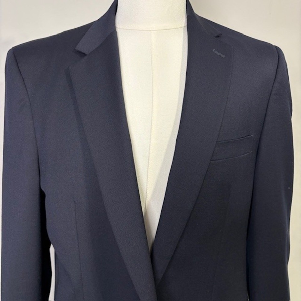 Joseph & Feiss Gold Men's Navy Wool Classic Fit Blazer‎ Coat Jacket Size 42 Long